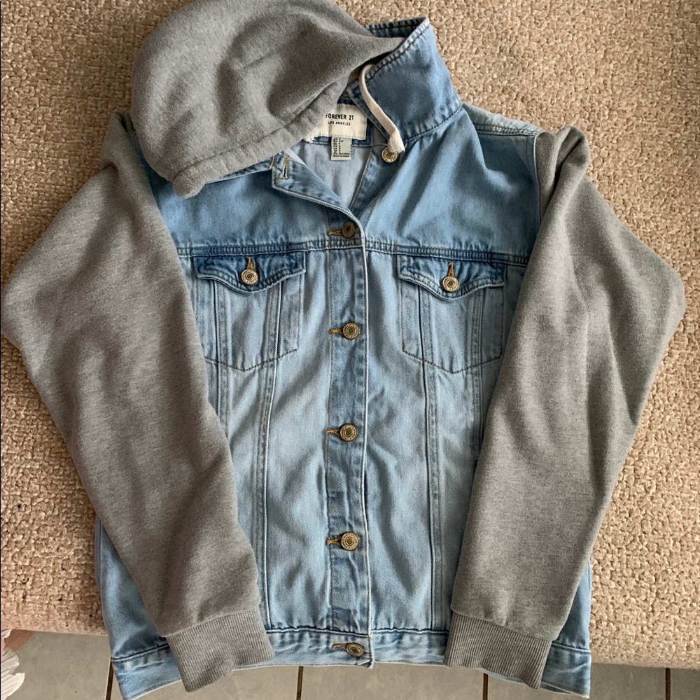 Denim Combo Jacket in denim/grey
